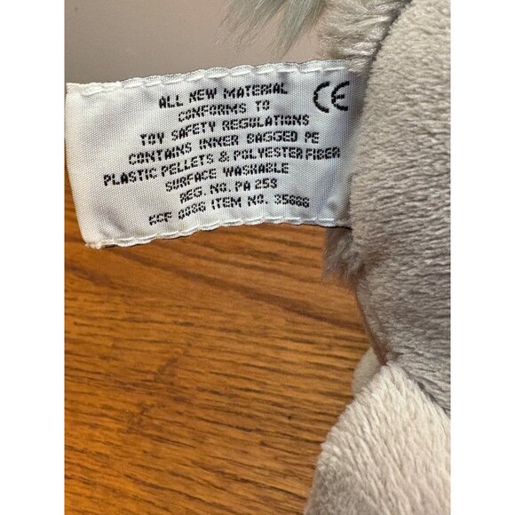 Russ Plush Elephant Round Ball 9" Gray & Pink Soft Stuffed Animal Vintage - Picture 7 of 7